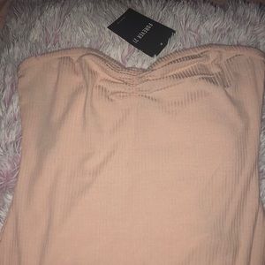 Forever 21 pink bodysuit and tommy bandeau